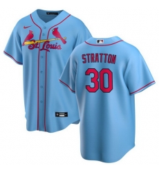Men St Louis Cardinals 30 Chris Stratton Blue Cool Base Stitched Jersey Men St Louis Cardinals 30 Chris Stratton Blue Cool Base Stitched Jersey