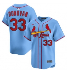 Men St Louis Cardinals 33 Brendan Donovan Blue Alternate Limited Stitched Baseball Jersey Men St Louis Cardinals 33 Brendan Donovan Blue Alternate Limited Stitched Baseball Jersey
