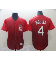 Men St Louis Cardinals 4 Yadier Molina Red Fade Stitched Baseball Jersey Men St Louis Cardinals 4 Yadier Molina Red Fade Stitched Baseball Jersey