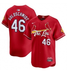 Men St Louis Cardinals 46 Paul Goldschmidt Red 2024 City Connect Limited Stitched Baseball Jersey Men St Louis Cardinals 46 Paul Goldschmidt Red 2024 City Connect Limited Stitched Baseball Jersey