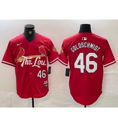 Men St Louis Cardinals 46 Paul Goldschmidt Red 2024 City Connect Stitched Baseball Jersey 1 Men St Louis Cardinals 46 Paul Goldschmidt Red 2024 City Connect Stitched Baseball Jersey 1