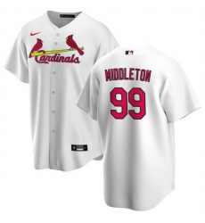 Men St Louis Cardinals 99 Keynan Middleton White Cool Base Stitched Jersey Men St Louis Cardinals 99 Keynan Middleton White Cool Base Stitched Jersey