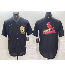 Men St Louis Cardinals Black Team Big Logo Cool Base Stitched Jersey 2 Men St Louis Cardinals Black Team Big Logo Cool Base Stitched Jersey 2