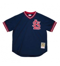 Men St Louis Cardinals Navy Blue Mitchell Ness Blank Jersey Men St Louis Cardinals Navy Blue Mitchell Ness Blank Jersey