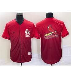 Men St Louis Cardinals Red Big Team Logo In Back Cool Base Drift Edition Stitched Jersey Men St Louis Cardinals Red Big Team Logo In Back Cool Base Drift Edition Stitched Jersey
