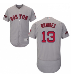 Mens Majestic Boston Red Sox 13 Hanley Ramirez Grey Road Flex Base Authentic Collection 2018 World Series Jersey Mens Majestic Boston Red Sox 13 Hanley Ramirez Grey Road Flex Base Authentic Collection 2018 World Series Jersey