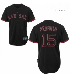 Mens Majestic Boston Red Sox 15 Dustin Pedroia Authentic Black Fashion MLB Jersey Mens Majestic Boston Red Sox 15 Dustin Pedroia Authentic Black Fashion MLB Jersey