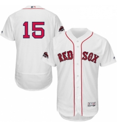 Mens Majestic Boston Red Sox 15 Dustin Pedroia White Home Flex Base Authentic Collection 2018 World Series Jersey Mens Majestic Boston Red Sox 15 Dustin Pedroia White Home Flex Base Authentic Collection 2018 World Series Jersey