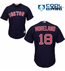 Mens Majestic Boston Red Sox 18 Mitch Moreland Replica Navy Blue Alternate Road Cool Base MLB Jersey Mens Majestic Boston Red Sox 18 Mitch Moreland Replica Navy Blue Alternate Road Cool Base MLB Jersey