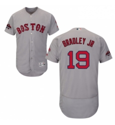 Mens Majestic Boston Red Sox 19 Jackie Bradley Jr Grey Road Flex Base Authentic Collection 2018 World Series Jersey Mens Majestic Boston Red Sox 19 Jackie Bradley Jr Grey Road Flex Base Authentic Collection 2018 World Series Jersey