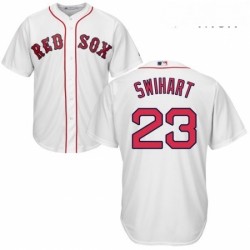 Mens Majestic Boston Red Sox 23 Blake Swihart Replica White Home Cool Base MLB Jersey