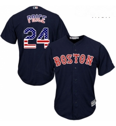 Mens Majestic Boston Red Sox 24 David Price Authentic Navy Blue USA Flag Fashion MLB Jersey Mens Majestic Boston Red Sox 24 David Price Authentic Navy Blue USA Flag Fashion MLB Jersey