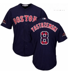 Mens Majestic Boston Red Sox 8 Carl Yastrzemski Authentic Navy Blue Team Logo Fashion Cool Base 2018 World Series Champions MLB Jersey Mens Majestic Boston Red Sox 8 Carl Yastrzemski Authentic Navy Blue Team Logo Fashion Cool Base 2018 World Series Champions MLB Jersey