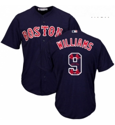 Mens Majestic Boston Red Sox 9 Ted Williams Authentic Navy Blue Team Logo Fashion Cool Base MLB Jersey Mens Majestic Boston Red Sox 9 Ted Williams Authentic Navy Blue Team Logo Fashion Cool Base MLB Jersey