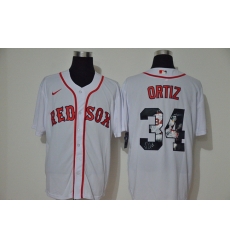 Red Sox 34 David Ortiz White 2020 Nike Cool Base Fashion Jersey Red Sox 34 David Ortiz White 2020 Nike Cool Base Fashion Jersey