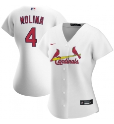 St Louis St.Louis Cardinals 4 Yadier Molina Nike Women Home 2020 MLB Player Jersey White St Louis St.Louis Cardinals 4 Yadier Molina Nike Women Home 2020 MLB Player Jersey White