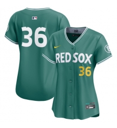 Women Boston Red Sox 36 Triston Casas Green 2025 City Connect Limited Stitched Baseball Jersey