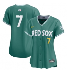 Women Boston Red Sox 7 Masataka Yoshida Green 2025 City Connect Limited Stitched Baseball Jersey Women Boston Red Sox 7 Masataka Yoshida Green 2025 City Connect Limited Stitched Baseball Jersey