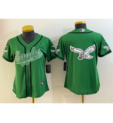 Women Philadelphia Eagles Green Team Big Logo Cool Base Stitched Baseball Jersey 28Run Small 29 2 Women Philadelphia Eagles Green Team Big Logo Cool Base Stitched Baseball Jersey 28Run Small 29 2