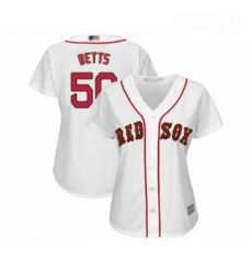 Womens Boston Red Sox 50 Mookie Betts Authentic White 2019 Gold Program Cool Base Baseball Jersey Womens Boston Red Sox 50 Mookie Betts Authentic White 2019 Gold Program Cool Base Baseball Jersey