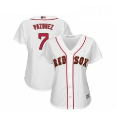 Womens Boston Red Sox 7 Christian Vazquez Authentic White 2019 Gold Program Cool Base Baseball Jersey Womens Boston Red Sox 7 Christian Vazquez Authentic White 2019 Gold Program Cool Base Baseball Jersey