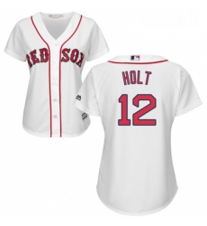 Womens Majestic Boston Red Sox 12 Brock Holt Replica White Home MLB Jersey Womens Majestic Boston Red Sox 12 Brock Holt Replica White Home MLB Jersey