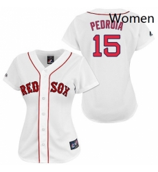 Womens Majestic Boston Red Sox 15 Dustin Pedroia Authentic White MLB Jersey Womens Majestic Boston Red Sox 15 Dustin Pedroia Authentic White MLB Jersey