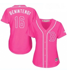 Womens Majestic Boston Red Sox 16 Andrew Benintendi Authentic Pink Fashion MLB Jersey Womens Majestic Boston Red Sox 16 Andrew Benintendi Authentic Pink Fashion MLB Jersey