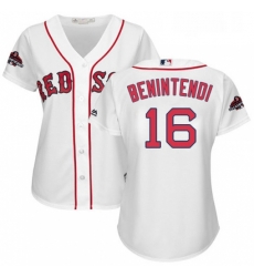 Womens Majestic Boston Red Sox 16 Andrew Benintendi Authentic White Home 2018 World Series Champions MLB Jersey Womens Majestic Boston Red Sox 16 Andrew Benintendi Authentic White Home 2018 World Series Champions MLB Jersey