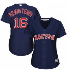 Womens Majestic Boston Red Sox 16 Andrew Benintendi Replica Navy Blue Alternate Road MLB Jersey Womens Majestic Boston Red Sox 16 Andrew Benintendi Replica Navy Blue Alternate Road MLB Jersey