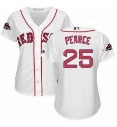 Womens Majestic Boston Red Sox 25 Steve Pearce Authentic White Home 2018 World Series Champions MLB Jersey Womens Majestic Boston Red Sox 25 Steve Pearce Authentic White Home 2018 World Series Champions MLB Jersey