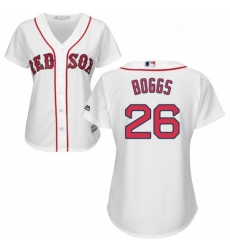 Womens Majestic Boston Red Sox 26 Wade Boggs Replica White Home MLB Jersey Womens Majestic Boston Red Sox 26 Wade Boggs Replica White Home MLB Jersey