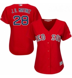 Womens Majestic Boston Red Sox 28 J D Martinez Replica Red Alternate Home MLB Jersey Womens Majestic Boston Red Sox 28 J D Martinez Replica Red Alternate Home MLB Jersey