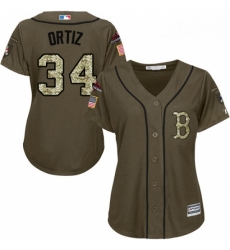 Womens Majestic Boston Red Sox 34 David Ortiz Authentic Green Salute to Service 2018 World Series Champions MLB Jersey Womens Majestic Boston Red Sox 34 David Ortiz Authentic Green Salute to Service 2018 World Series Champions MLB Jersey