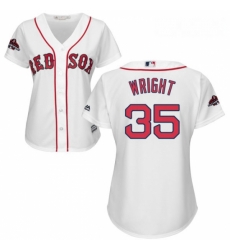 Womens Majestic Boston Red Sox 35 Steven Wright Authentic White Home 2018 World Series Champions MLB Jersey Womens Majestic Boston Red Sox 35 Steven Wright Authentic White Home 2018 World Series Champions MLB Jersey