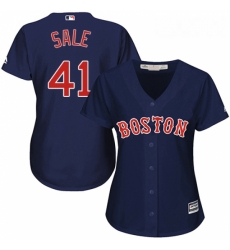 Womens Majestic Boston Red Sox 41 Chris Sale Authentic Navy Blue Alternate Road MLB Jersey Womens Majestic Boston Red Sox 41 Chris Sale Authentic Navy Blue Alternate Road MLB Jersey