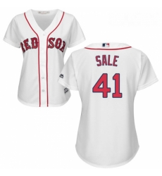 Womens Majestic Boston Red Sox 41 Chris Sale Authentic White Home MLB Jersey Womens Majestic Boston Red Sox 41 Chris Sale Authentic White Home MLB Jersey