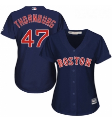 Womens Majestic Boston Red Sox 47 Tyler Thornburg Authentic Navy Blue Alternate Road MLB Jersey Womens Majestic Boston Red Sox 47 Tyler Thornburg Authentic Navy Blue Alternate Road MLB Jersey