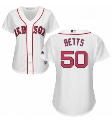 Womens Majestic Boston Red Sox 50 Mookie Betts Authentic White Home MLB Jersey Womens Majestic Boston Red Sox 50 Mookie Betts Authentic White Home MLB Jersey