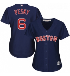 Womens Majestic Boston Red Sox 6 Johnny Pesky Replica Navy Blue Alternate Road MLB Jersey Womens Majestic Boston Red Sox 6 Johnny Pesky Replica Navy Blue Alternate Road MLB Jersey