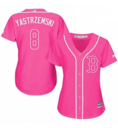 Womens Majestic Boston Red Sox 8 Carl Yastrzemski Replica Pink Fashion MLB Jersey Womens Majestic Boston Red Sox 8 Carl Yastrzemski Replica Pink Fashion MLB Jersey