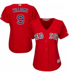 Womens Majestic Boston Red Sox 9 Ted Williams Authentic Red Alternate Home MLB Jersey Womens Majestic Boston Red Sox 9 Ted Williams Authentic Red Alternate Home MLB Jersey