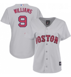 Womens Majestic Boston Red Sox 9 Ted Williams Replica Grey Road MLB Jersey Womens Majestic Boston Red Sox 9 Ted Williams Replica Grey Road MLB Jersey