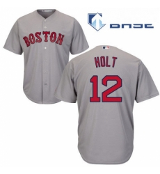 Youth Majestic Boston Red Sox 12 Brock Holt Replica Grey Road Cool Base MLB Jersey Youth Majestic Boston Red Sox 12 Brock Holt Replica Grey Road Cool Base MLB Jersey