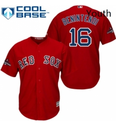 Youth Majestic Boston Red Sox 16 Andrew Benintendi Authentic Red Alternate Home Cool Base 2018 World Series Champions MLB Jersey Youth Majestic Boston Red Sox 16 Andrew Benintendi Authentic Red Alternate Home Cool Base 2018 World Series Champions MLB Jersey