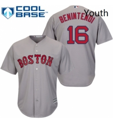 Youth Majestic Boston Red Sox 16 Andrew Benintendi Replica Grey Road Cool Base MLB Jersey Youth Majestic Boston Red Sox 16 Andrew Benintendi Replica Grey Road Cool Base MLB Jersey