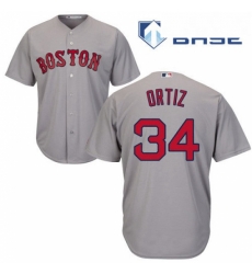 Youth Majestic Boston Red Sox 34 David Ortiz Replica Grey Road Cool Base MLB Jersey Youth Majestic Boston Red Sox 34 David Ortiz Replica Grey Road Cool Base MLB Jersey