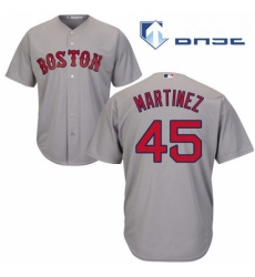 Youth Majestic Boston Red Sox 45 Pedro Martinez Replica Grey Road Cool Base MLB Jersey Youth Majestic Boston Red Sox 45 Pedro Martinez Replica Grey Road Cool Base MLB Jersey