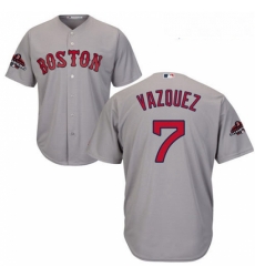 Youth Majestic Boston Red Sox 7 Christian Vazquez Authentic Grey Road Cool Base 2018 World Series Champions MLB Jersey Youth Majestic Boston Red Sox 7 Christian Vazquez Authentic Grey Road Cool Base 2018 World Series Champions MLB Jersey