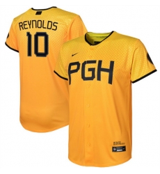 Youth Pittsburgh Pirates 10 Bryan Reynolds Gold 2023 City Connect Stitched Jersey Youth Pittsburgh Pirates 10 Bryan Reynolds Gold 2023 City Connect Stitched Jersey